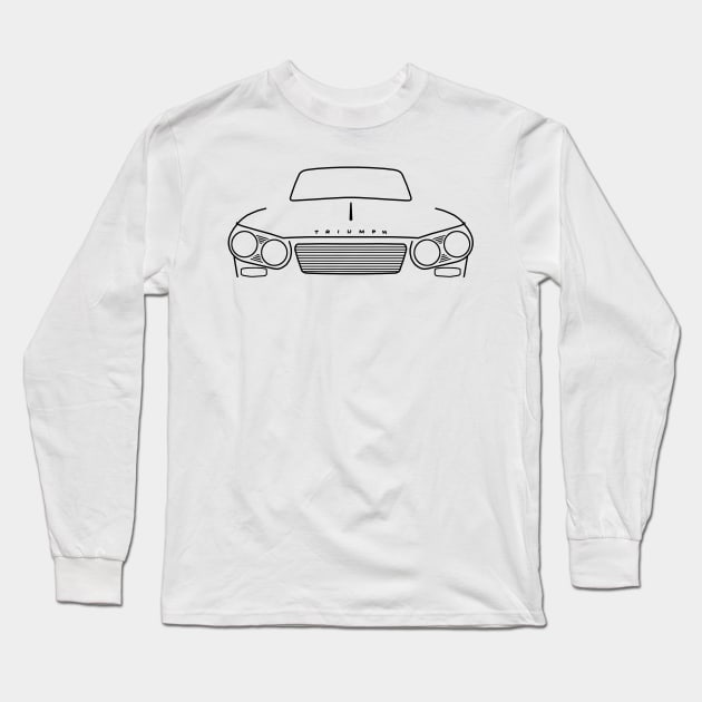 Triumph Vitesse classic car outline (black) Long Sleeve T-Shirt by soitwouldseem